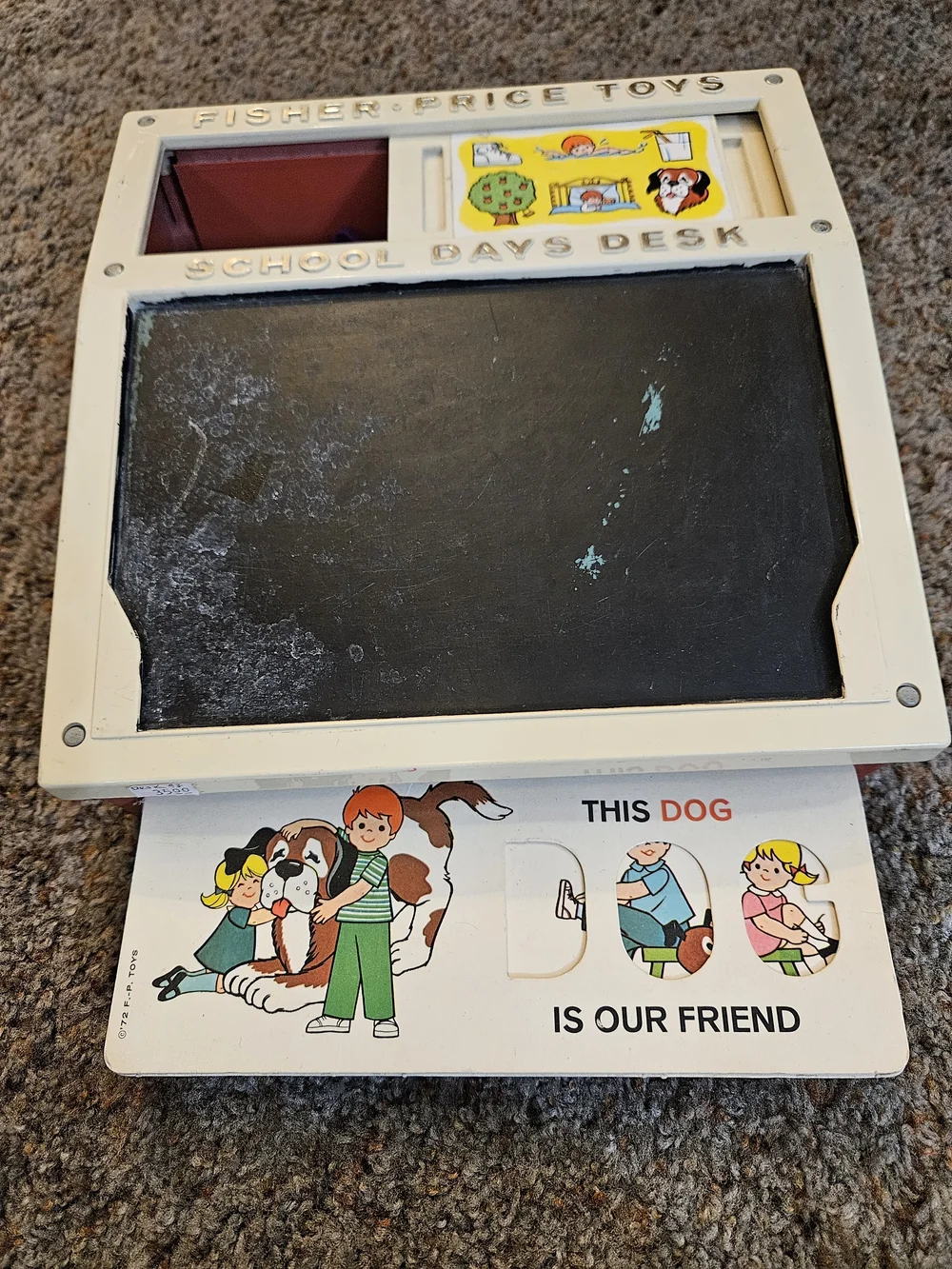 Fisher-Price Cream and Black School Days Desk Learning Toy